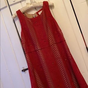 Red Anthropology Dress